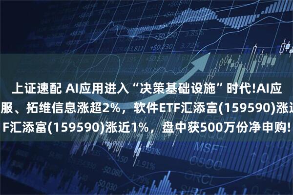 上证速配 AI应用进入“决策基础设施”时代!AI应用概念异动拉升，深信服、拓维信息涨超2%，软件ETF汇添富(159590)涨近1%，盘中获500万份净申购!